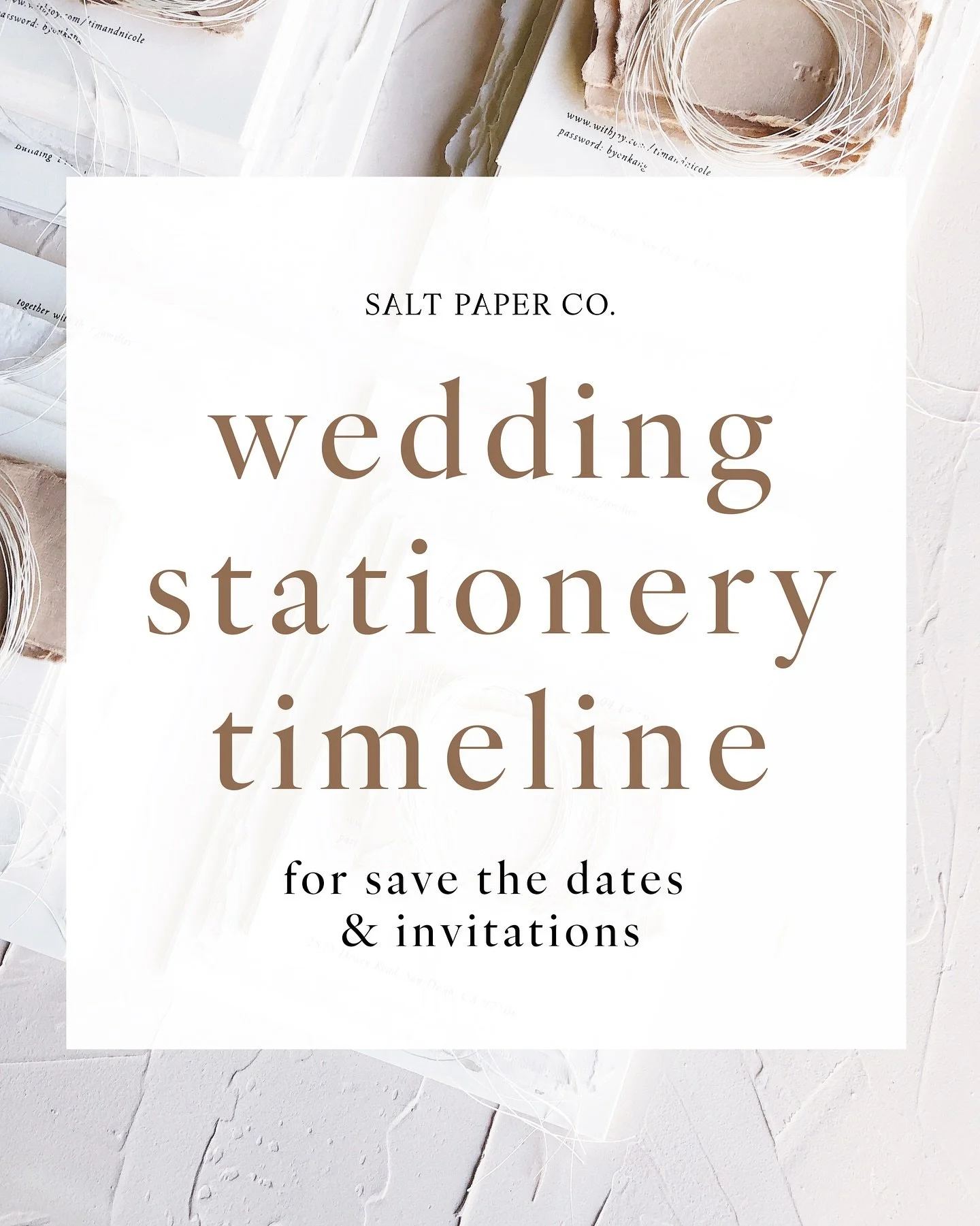 Wedding Stationery Timeline for Save The Dates and Invitations. When to send - for local and destination weddings - and a few extra tips to help you plan your special day! 

Feel free to drop any questions below 👇