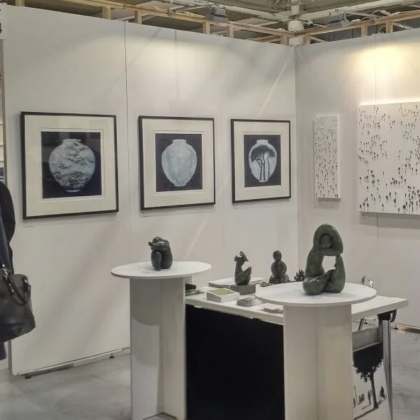 Moon Jar series. Exhibited with Fine Art Consultancy at Milan AAF.