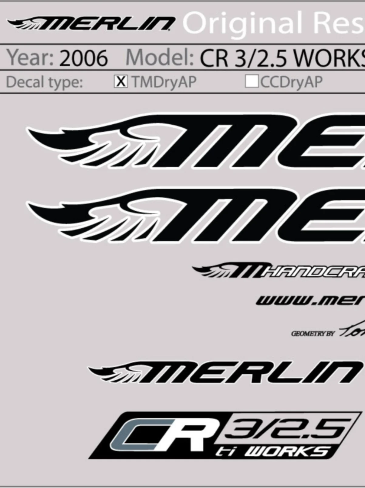 Components — Merlin Bikes