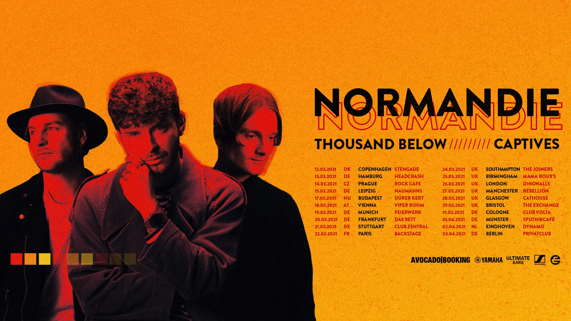 Normandie [SE] + Thousand Below [US] + Caskets [UK] // Flyttet til Rust!