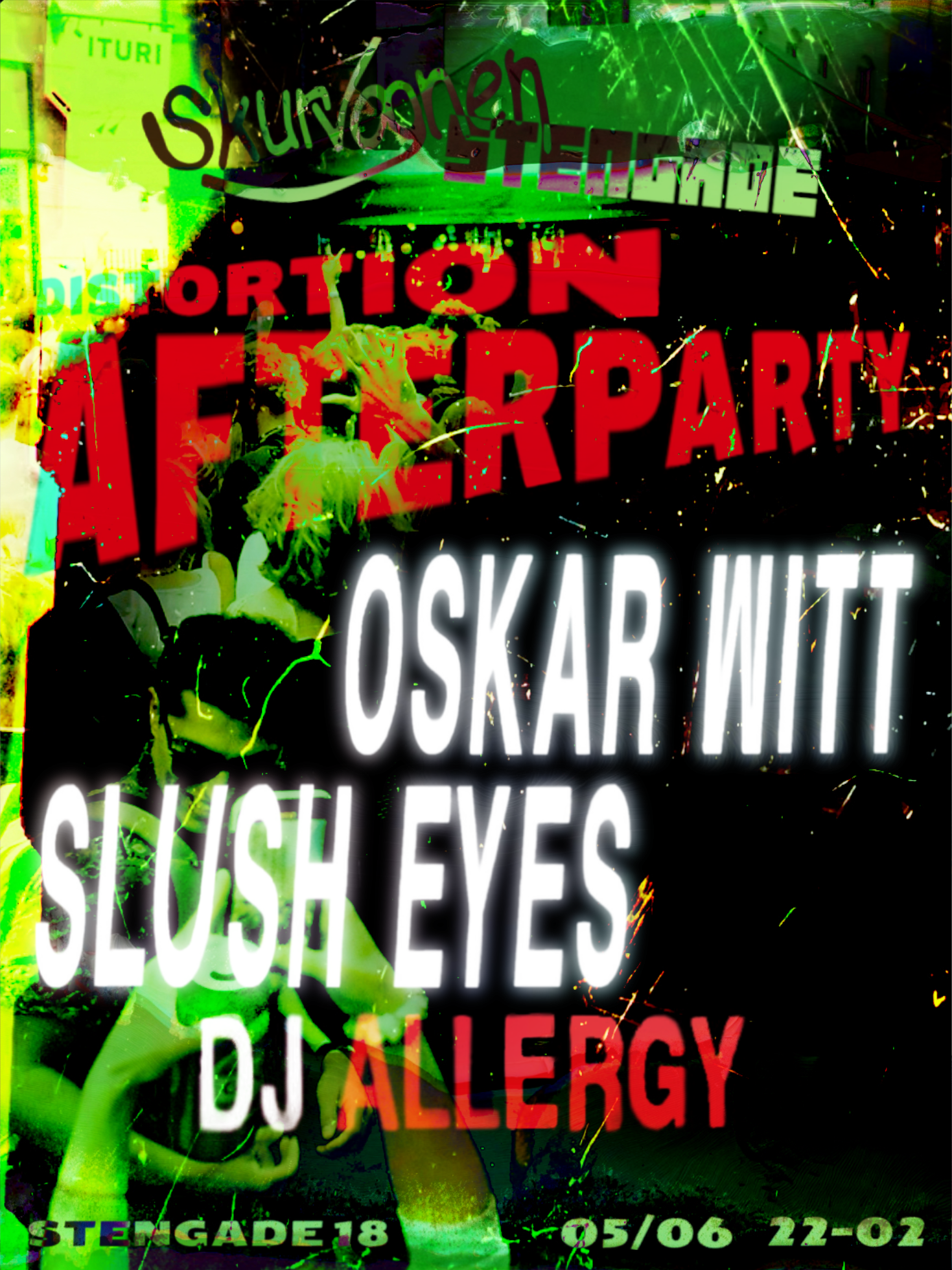 Skurvognen X Stengade - Distortion Afterparty: Oskar Witt + Slush Eyes + Dj Allergy // Free Entry