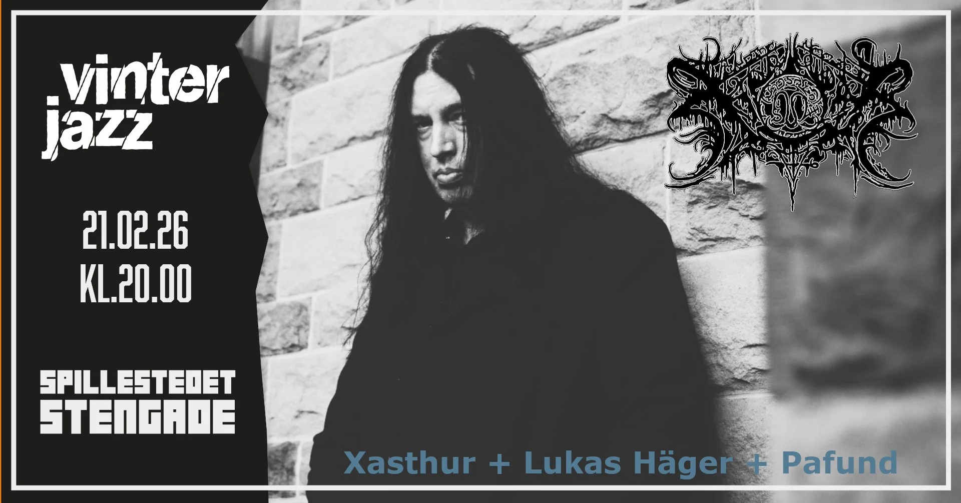 Vinterjazz: Xasthur [US] + Special Guest: Lukas Häger [SE] + Support: Pafund