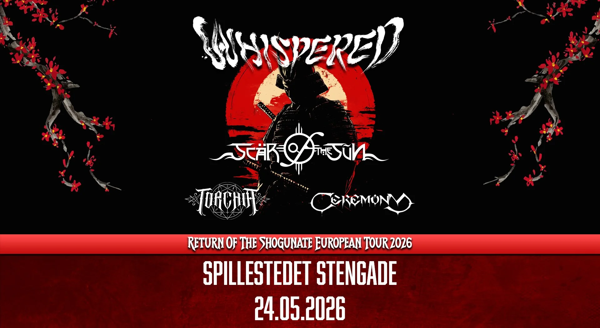 Whispered [FI] + Support: Scar Of The Sun [GR] + Torchia [FI] + Ceremony [NL]