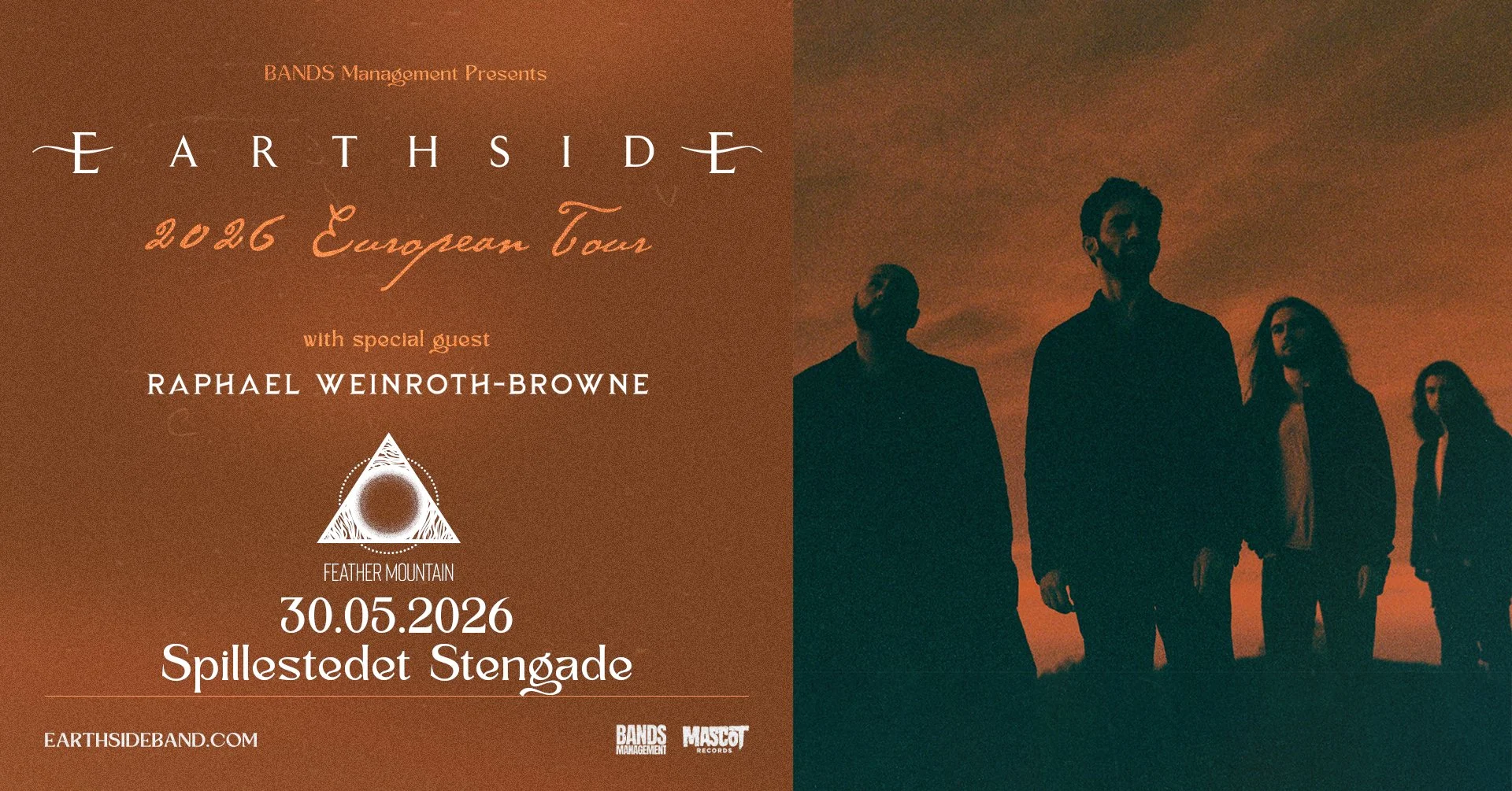 Earthside [US] + Special Guest: Raphael Weinroth-Browne [CA] + Support: Feather Mountain