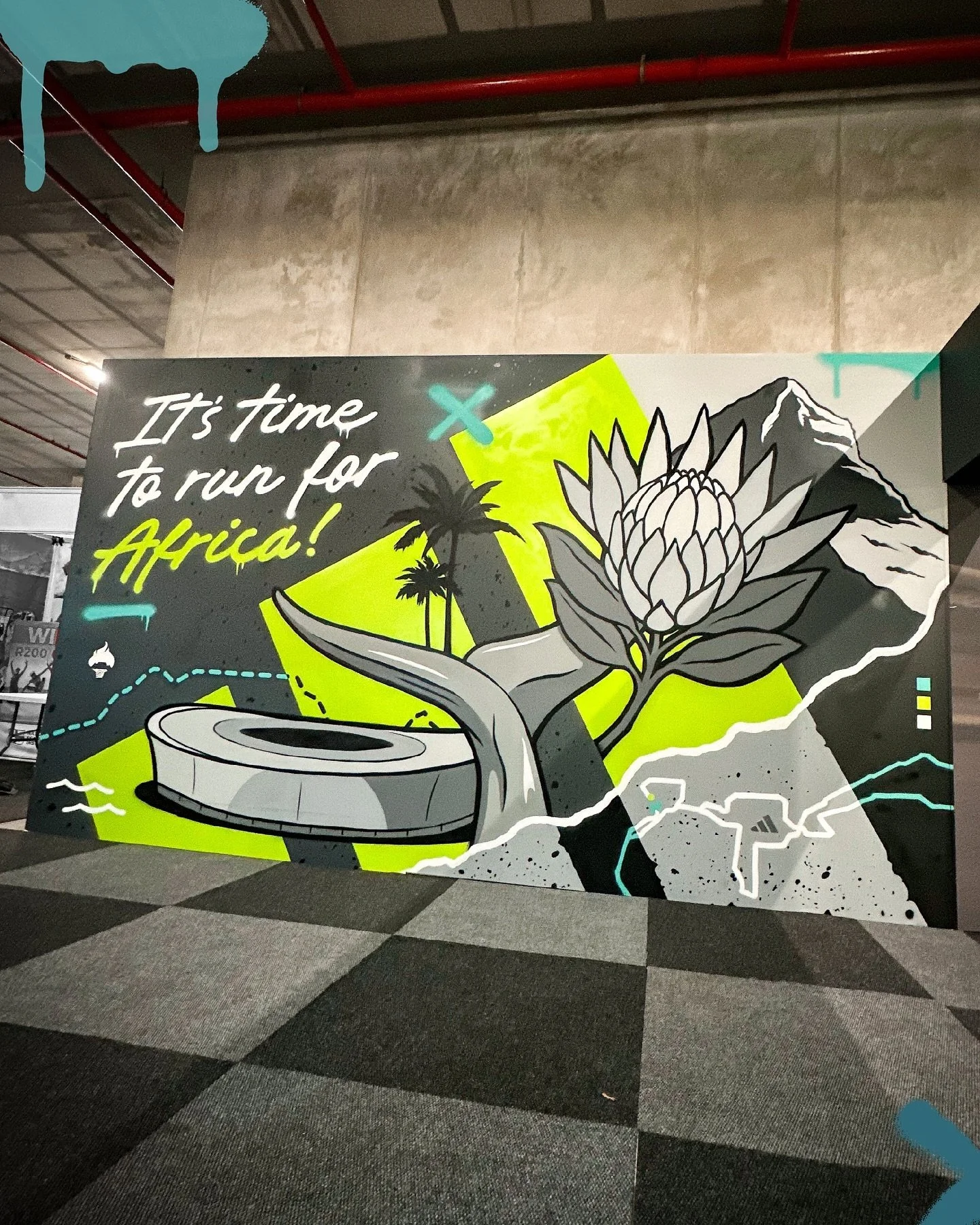 Shots of the Adidas Mural we pumped out for the Cape Town Marathon. ⚡️⚡️⚡️

.
.
.
#capetownmarathon #cttm #ctm #adidas #playmakers #graffiti #capetown #running #marathon #africasfirstmajor