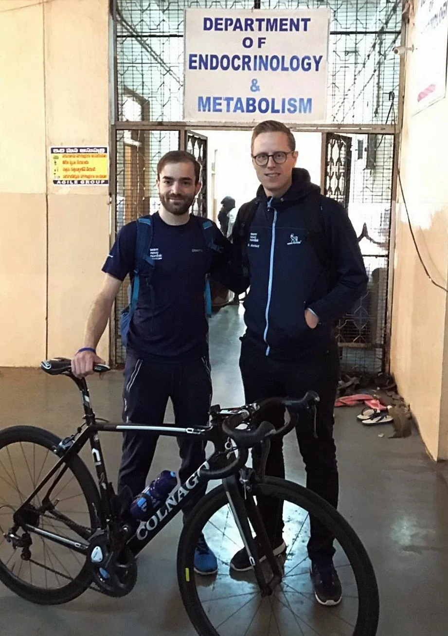 Con mi compañero Mathias. Qué importante es tener grandes compañeros en estas situaciones