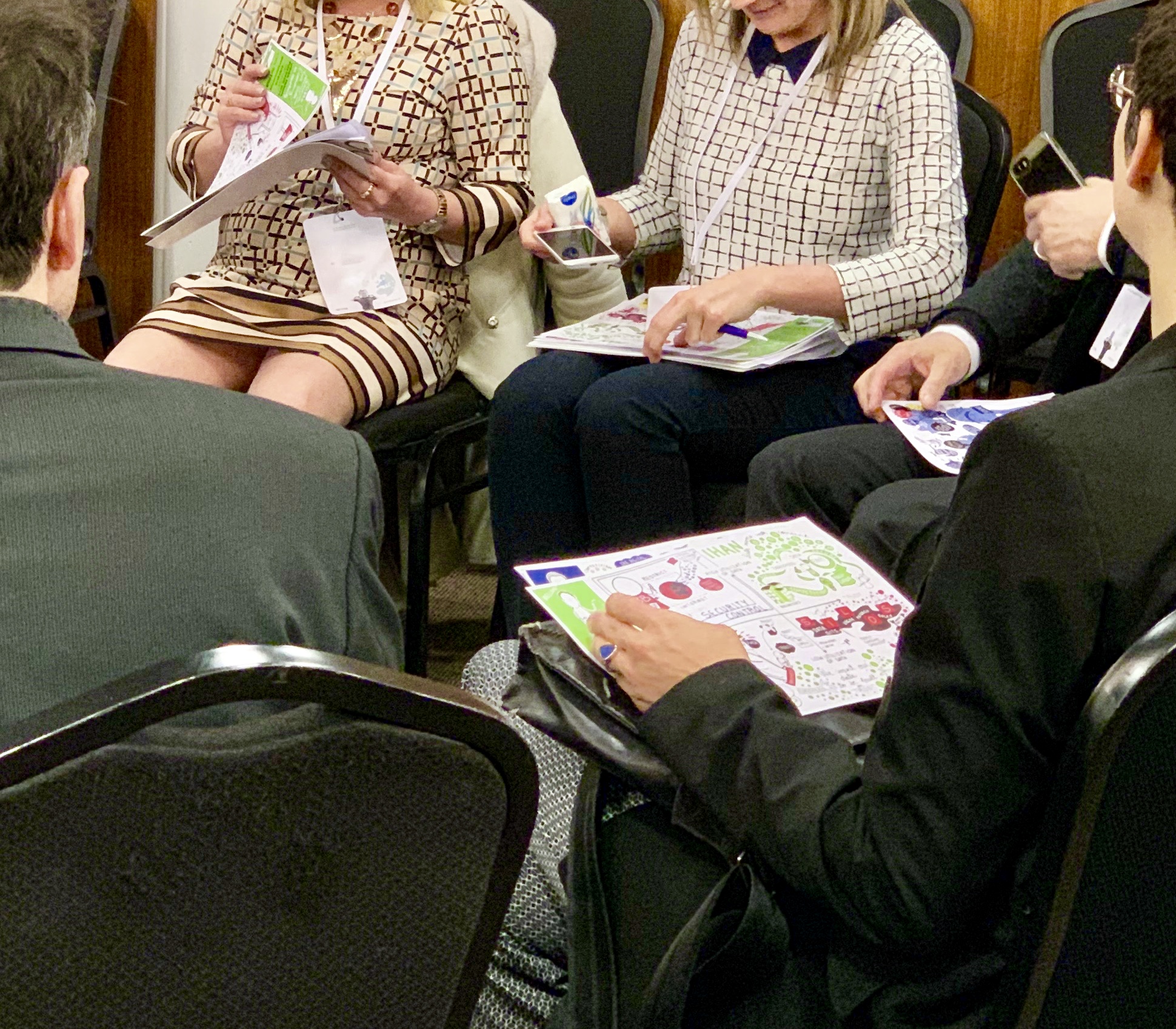 This is a photo of a multiday event held by Sitra and supported solely through inspirational talks, dialogue circles and visual capture—all ways of capturing and feeding knowledge back into the room.