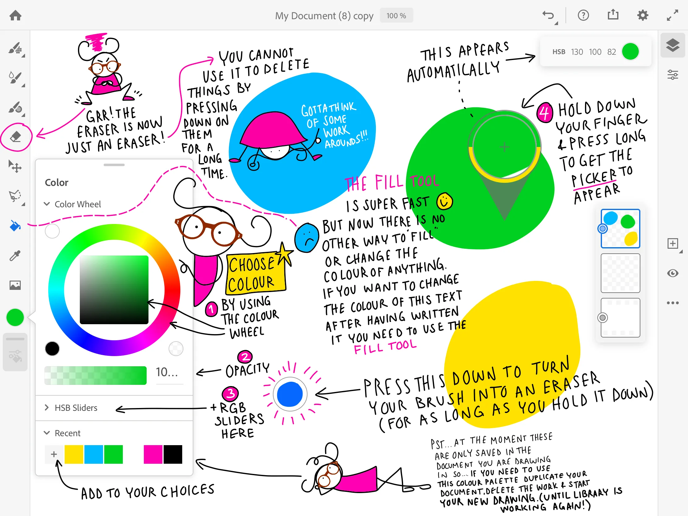 A visual first look at Adobe Fresco through the eyes of a visual practitioner 