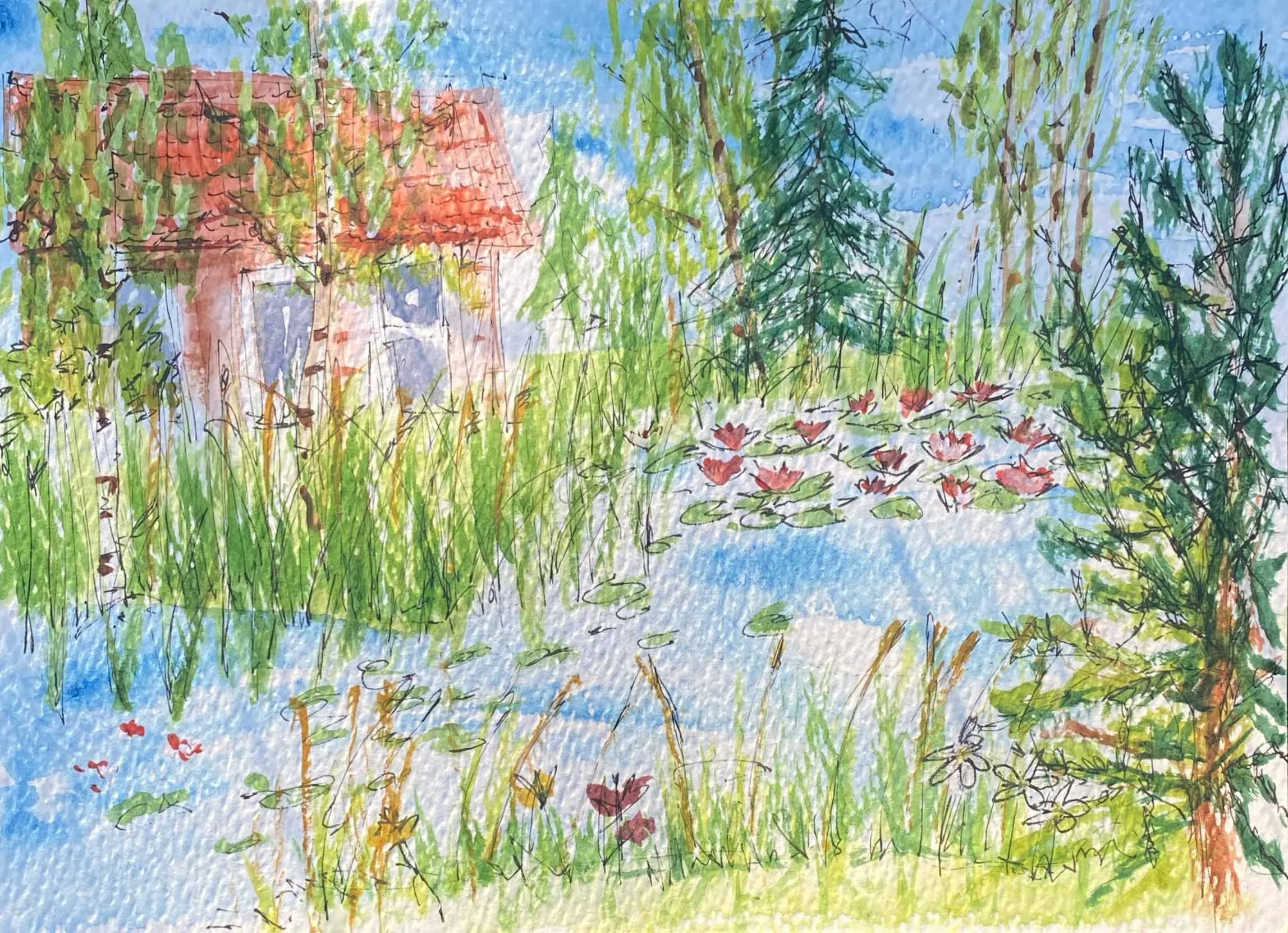 Lily-pond-lithuania-watercolour-landscape.jpg