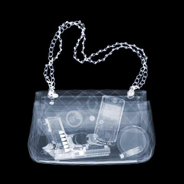&lsquo;Chanel Packing Heat&rsquo;. Another from my short series of handbag murderer X-ray artworks. 
#nickveaseyxray
#xrayart
#chanel
#insideout
#contemporaryart
#processgallery