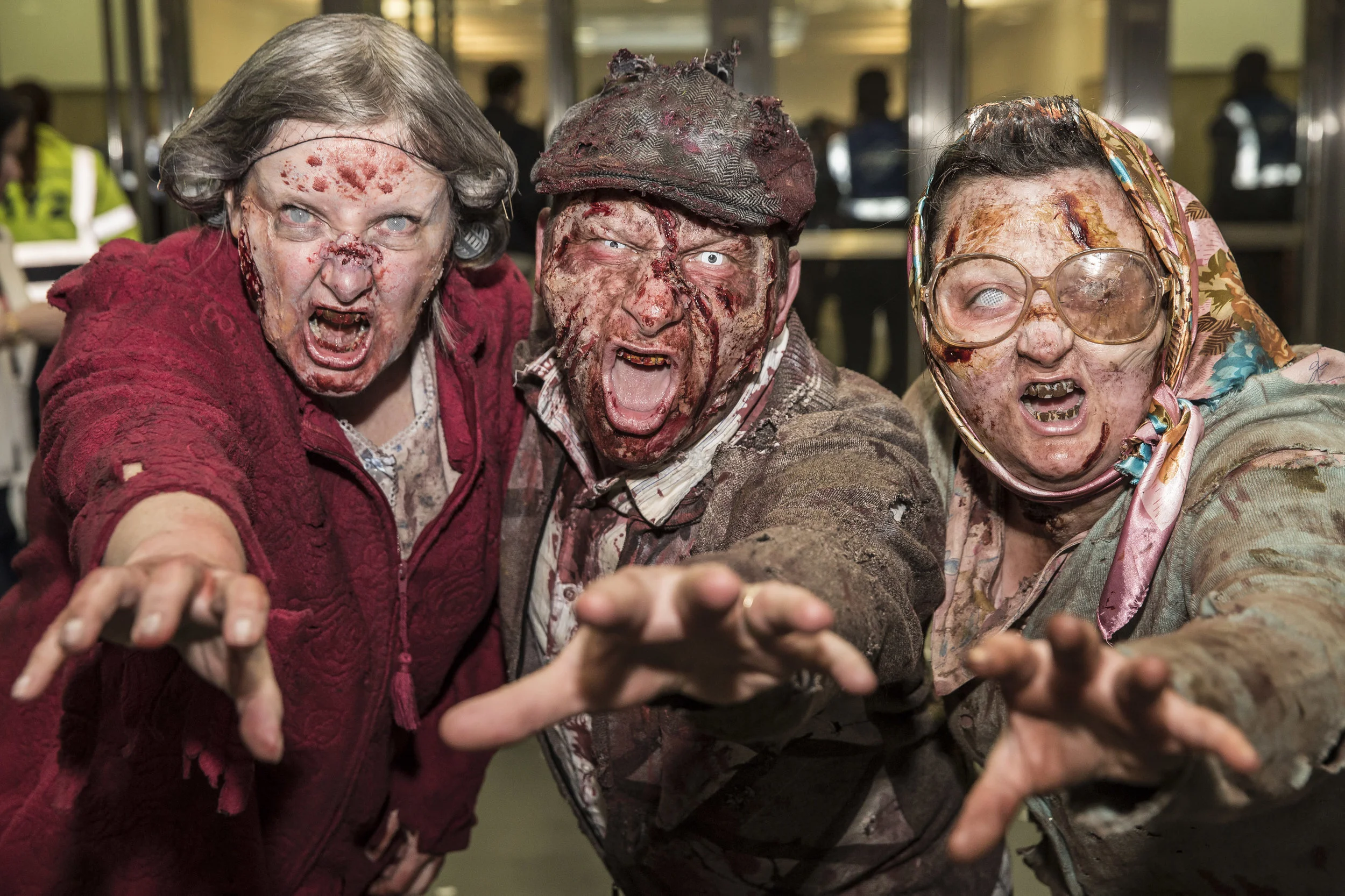 The Zombie hoard invades the London Olympia ( Z Walkers )