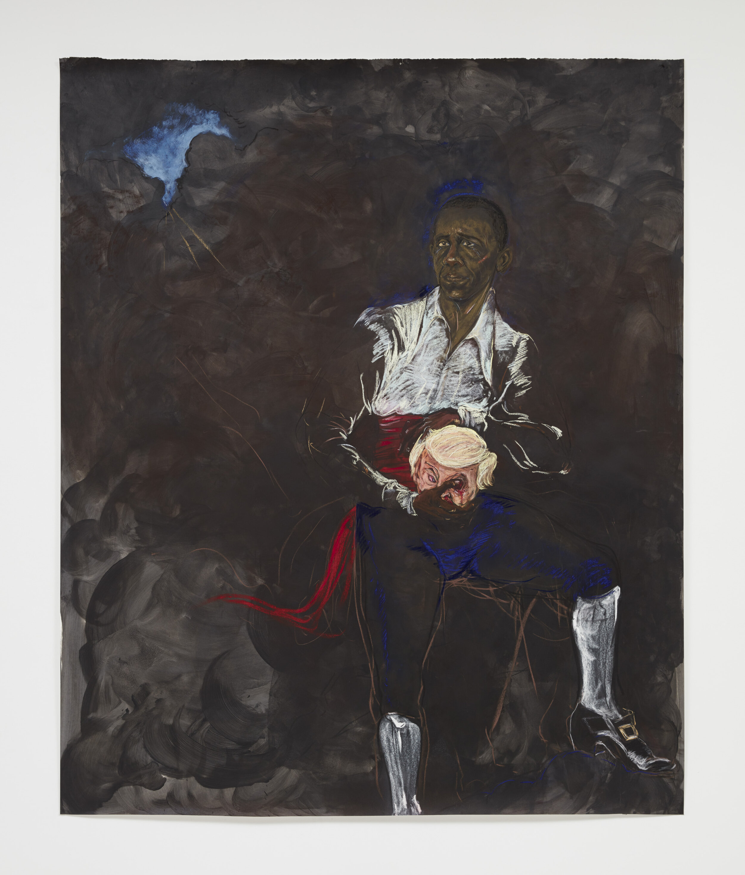 Barack Obama as Othello "The Moor" With the Severed Head of Iago in a New and Revised Ending by Kara E. Walker, 2019