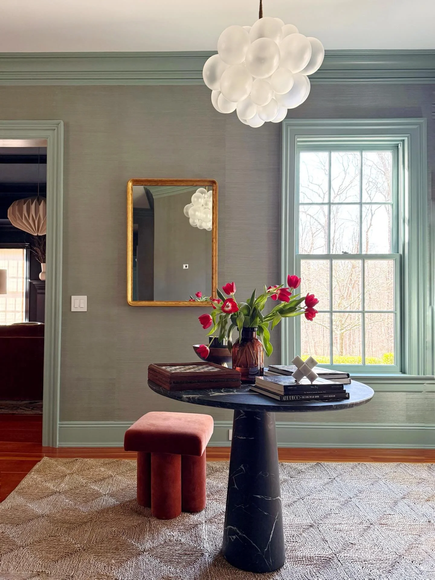 Had a chance to visit my Sharon Colonial project this week as I had to pick up some kitchen stools that my clients small children had sadly turned into a mixed media art project🫣. We will be reupholstering the seats in a trusty pleather which will a