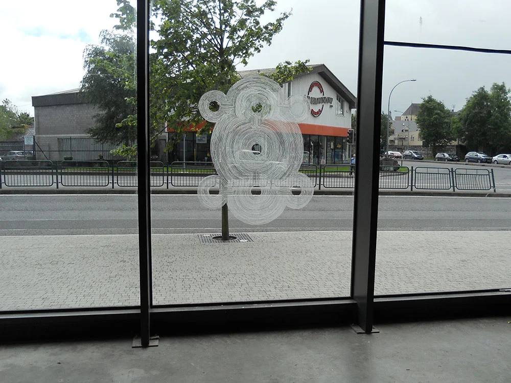 Ink on window, Solstice Festival, Cork