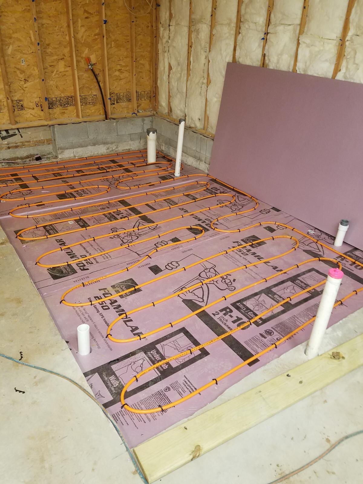  There are ways to add in-floor heat to an existing slab without cutting it up and pouring a new one, but sometimes it’s the best option. The efficiency of in-slab heat pays for itself in a few years in energy costs saved over forced air. 