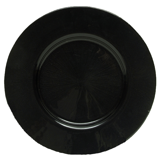 Black Glass Charger