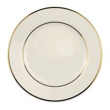 Ivory and Gold Charger Plate