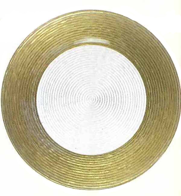 Gold Spiral Charger Plate