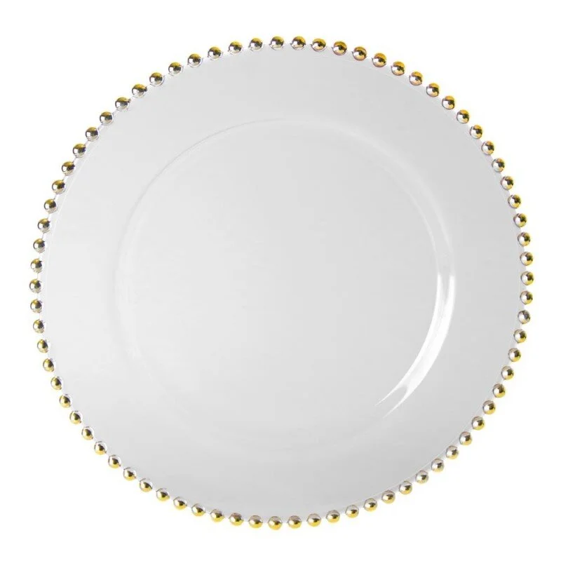 Gold Beaded Charger Plate