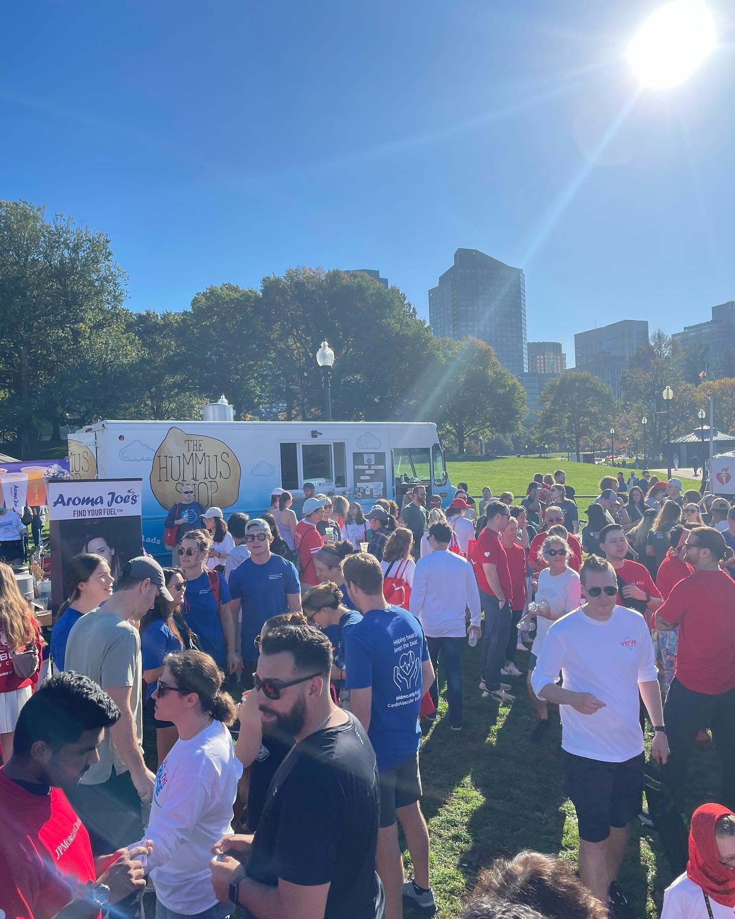 A beautiful and busy day at Boston Common this morning for the annual AHA Heart Walk! Thanks to everyone who stopped by 🥙🧆