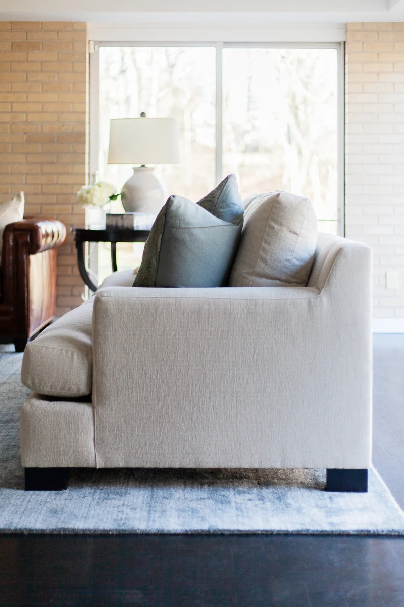 The Transitional 3-Seat Sofa features modern lines and Crypton upholstery — it’s no wonder it’s one of our favorite sofas to bring it into a space. See how we used the sofa in our Lakeview project.