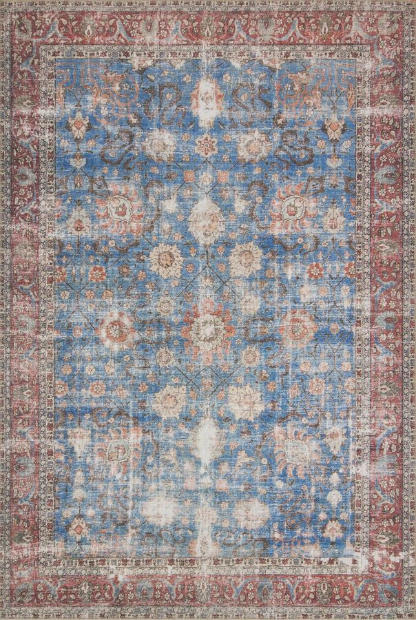 LOREN RUG IN BLUE/BRICK | Starting at $49