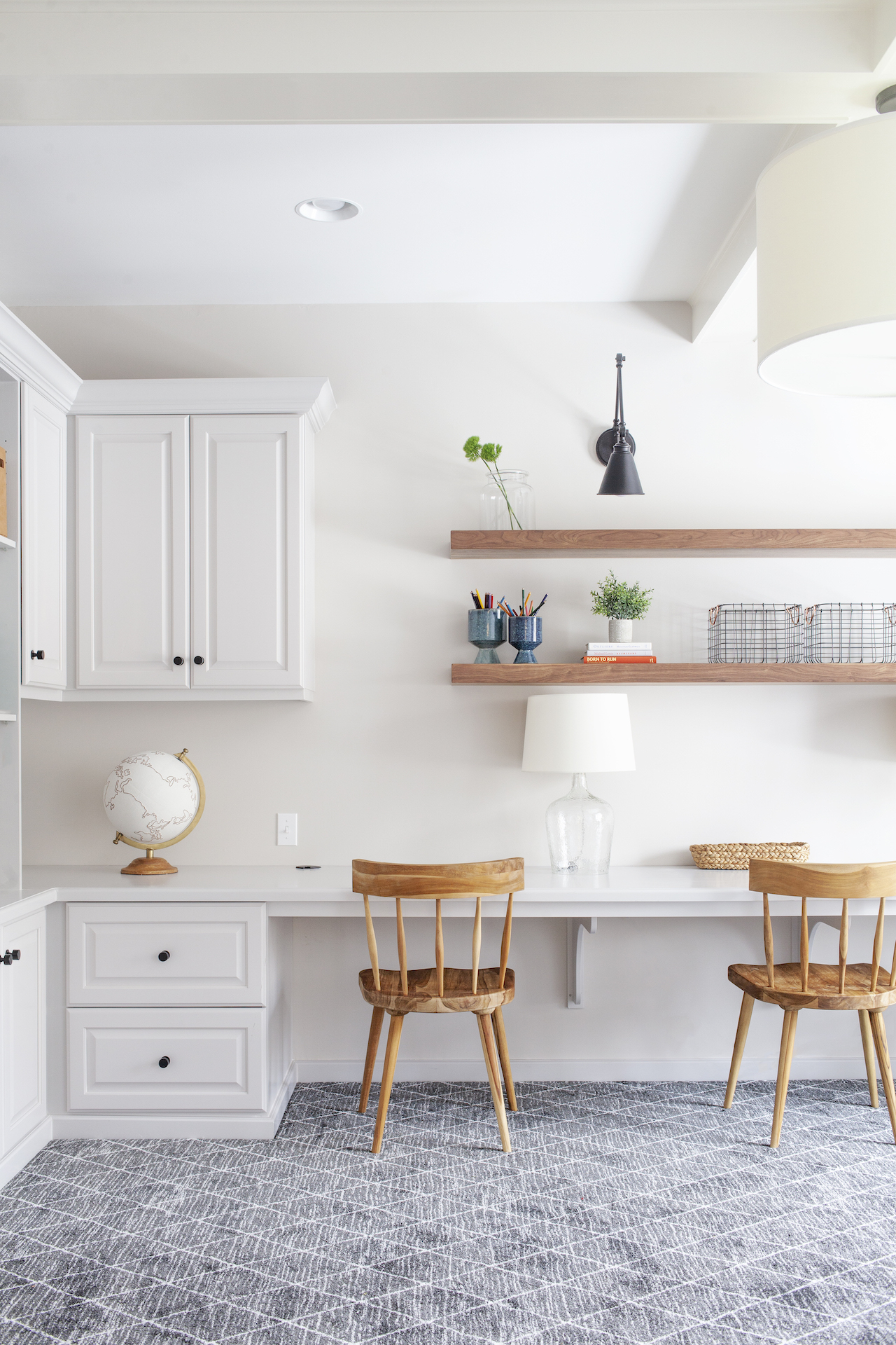 SHOP THE LOOK| Canvas Globe , Esme Chair , Berkley Pots , Medium French Mason Jar , Morland Adjustable Sconce