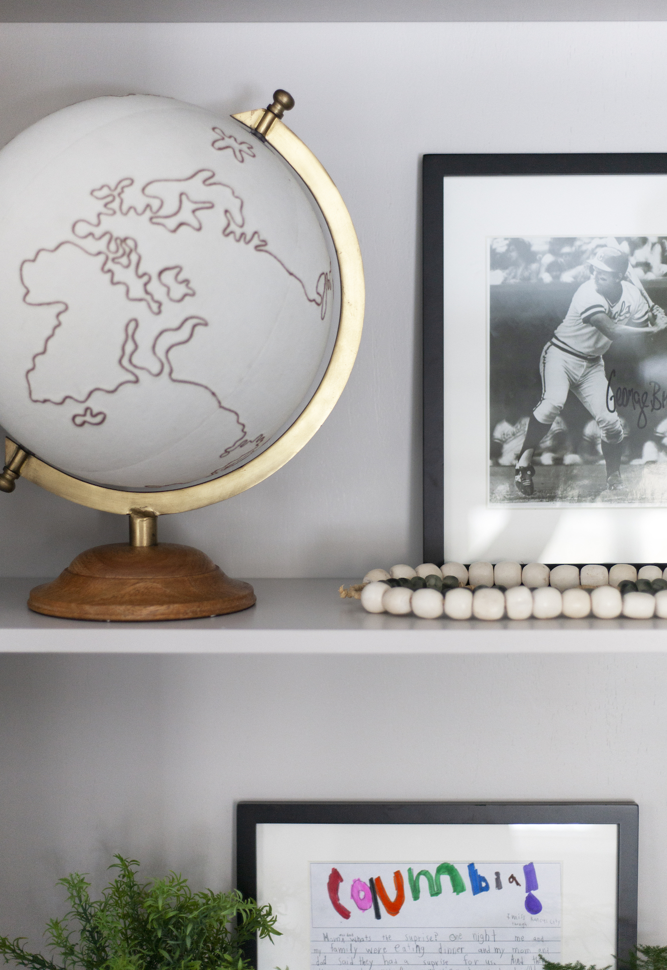 SHOP THE LOOK| Canvas Globe , White Styling Beads