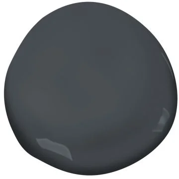 Midnight Oil by Benjamin Moore | “Though its name suggests working late into the night, this darkest shade of blue-black is a worry-free workhorse in just about any space, adding drama and a sense of theatricality.”