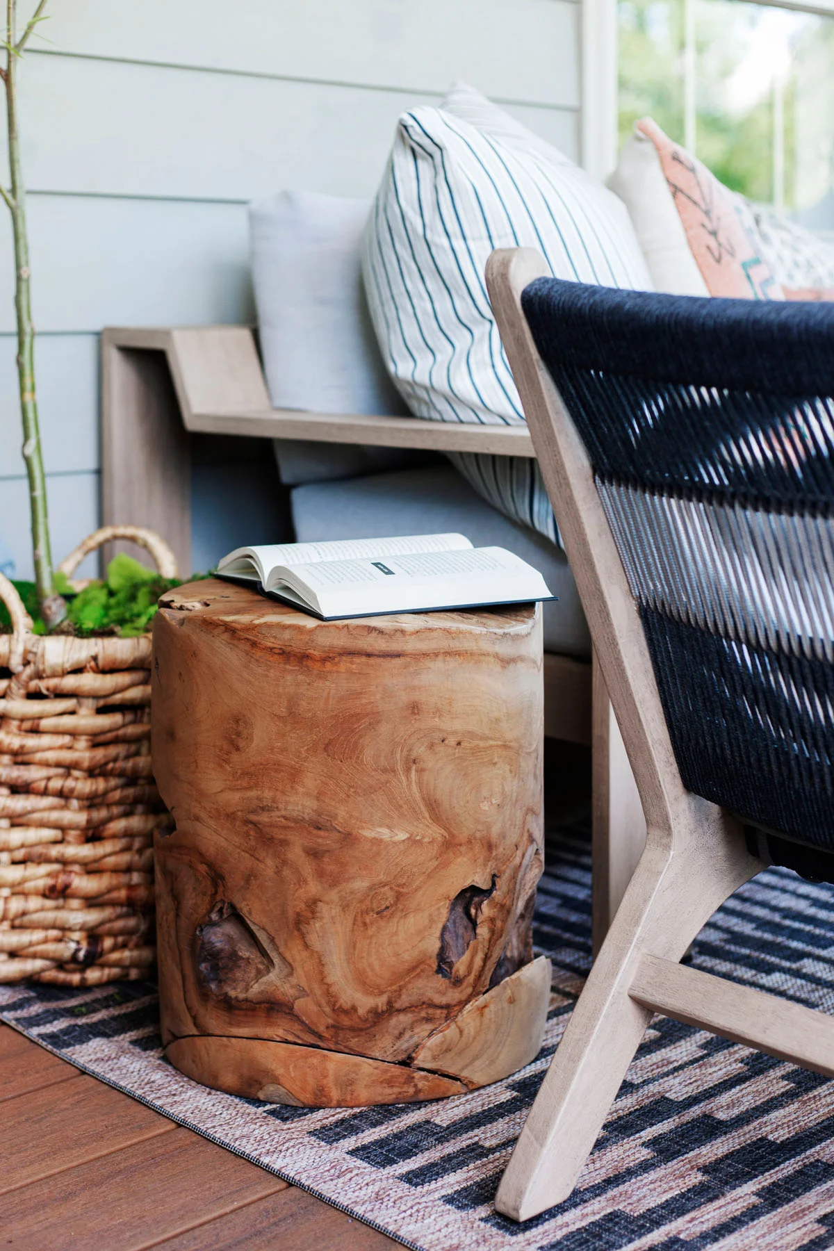 Our natural Teak Stool has so many beautiful variations and textures.