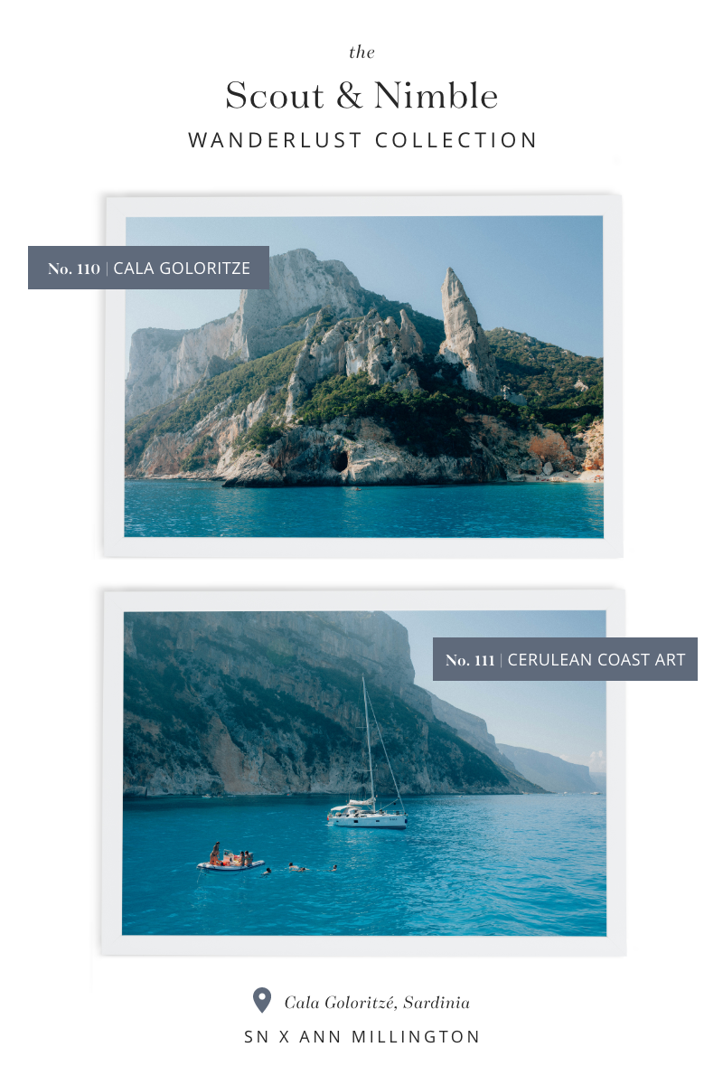 SHOP THE COLLECTION | No. 110 ”Cala Goloritze” Art , No. 111 ”Cerulean Coast Art”