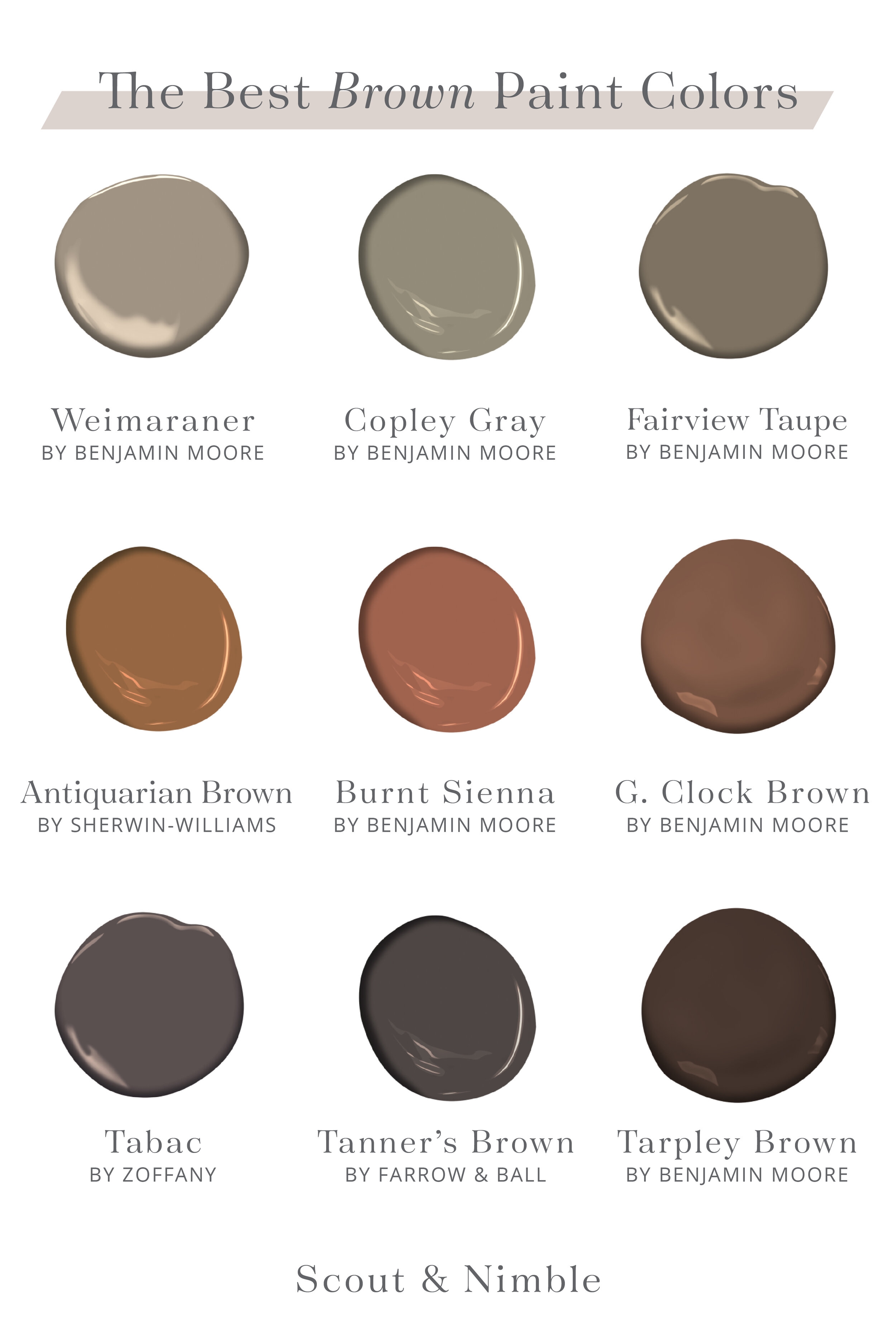 Dark brown paint colors: Designers' favorite brands + colors
