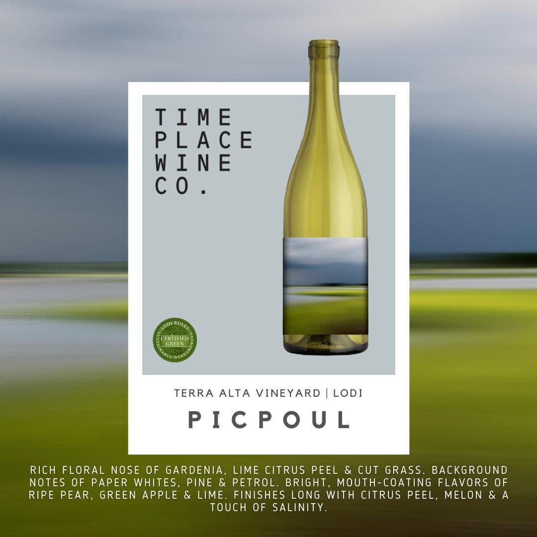 P I C P O U L 🌾
#winedownwednesday 

#timeplacewineco #california #lodi #caliwine #picpoul @jamey_whetstone #lodirules #singlevineyard #terraaltavineyard #cheers