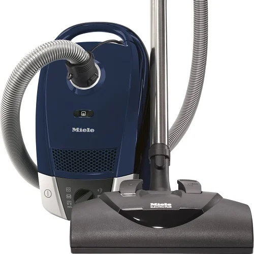 Miele Compact C2 Electro+ - $699.95 • 1,200–watt Miele-Made Vortex Motor™ • 6-setting suction control via Rotary Dial • Exclusive Miele AirClean Sealed System™ • Type FJM AirClean FilterBag™, 3.7 quart • HEPA AirClean Filter (HA 50) • Electro Plus Floorhead (SEB 228) • Pure Suction Parquet Floorhead (SBB Parquet-3) • Dusting Brush, Upholstery Tool and Crevice Nozzle on VarioClip™ • One-Touch Automatic Cord Rewind • 33 ft cleaning radius Flooring: Suitable for bare floor to medium cut pile carpeting.