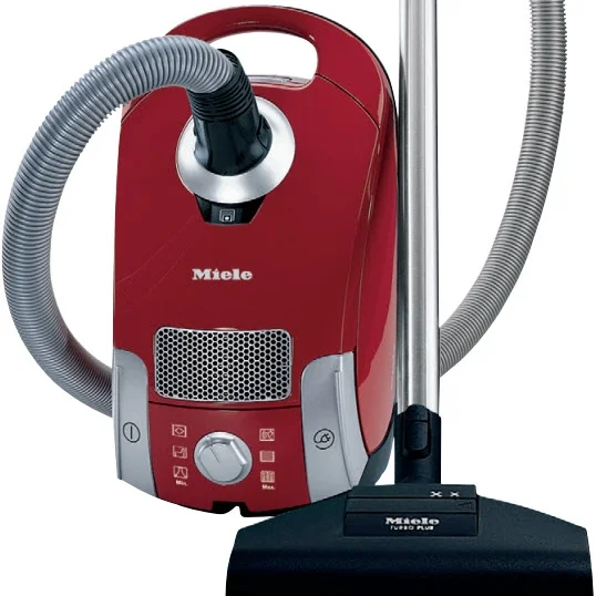 Miele Compact C1 Turbo Team - In Store Only • 1,200–watt Miele-Made Vortex Motor™ • 6-setting suction control via Rotary Dial • Exclusive Miele AirClean Sealed System™ • Type FJM AirClean FilterBag™, 3.7 quart • AirClean Filter (SAC 20/30) • AllTeQ Combination Floorhead (SBD 285-3) • Dusting Brush, Upholstery Tool and Crevice Nozzle on VarioClip™ • 29.5 ft cleaning radius • 5 Yr Warranty, 10 Yrs Motor & Casing Flooring: Suitable for bare floor and low pile carpet & rugs.