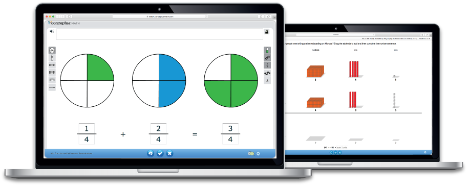 Screens of the original Conceptua UI