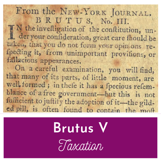 The Abuse of Necessary and Proper - Brutus V