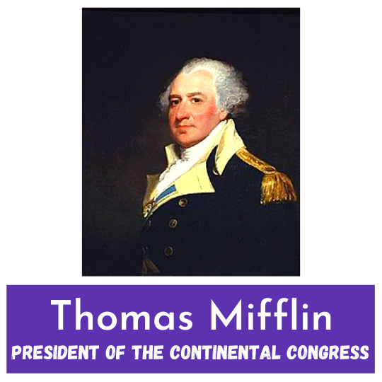 Thomas Mifflin Accepts The Resignation of General Washington
