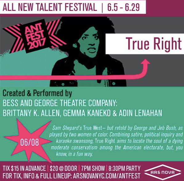 Press material for TRUE RIGHT at ANTFest