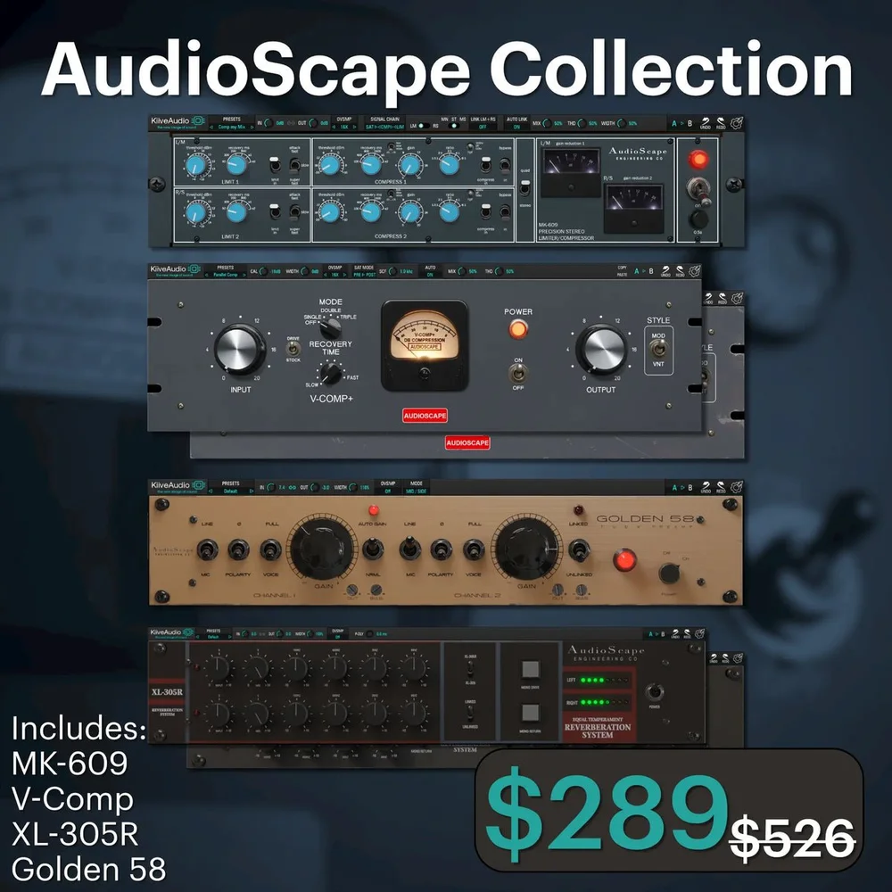 XL-305R DUAL, GOLDEN58, V-COMP DUAL, MK-609 PLUGIN BUNDLE