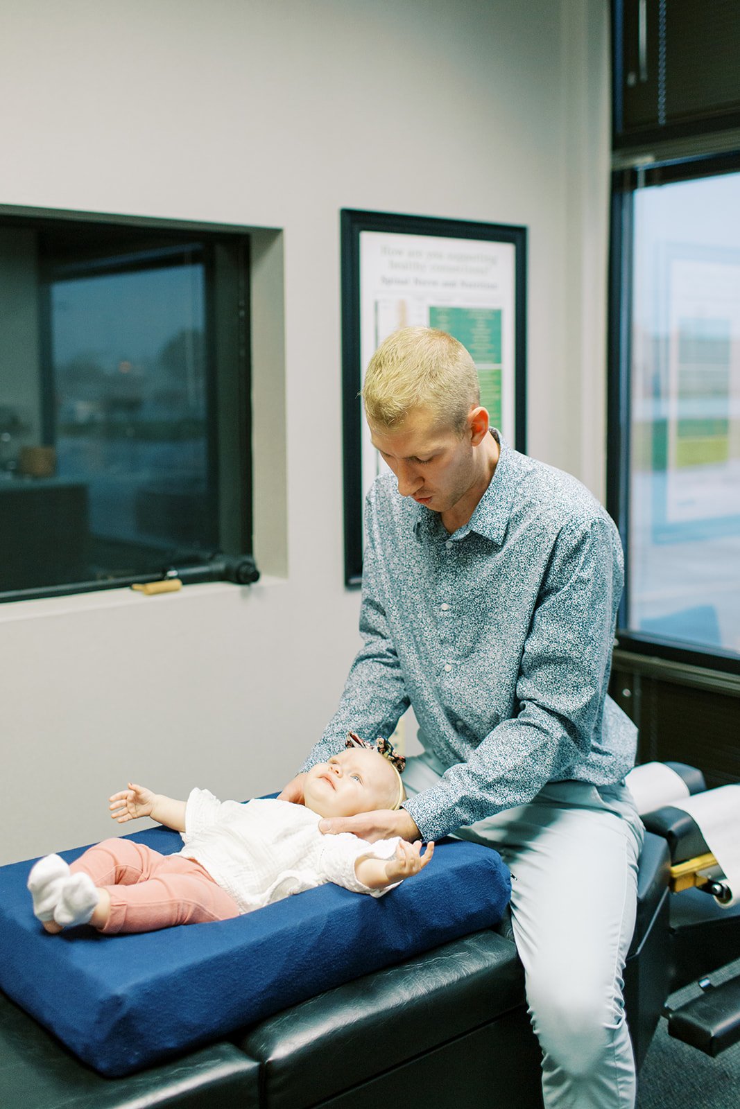  Chiropractor in Goshen adjusting a child 