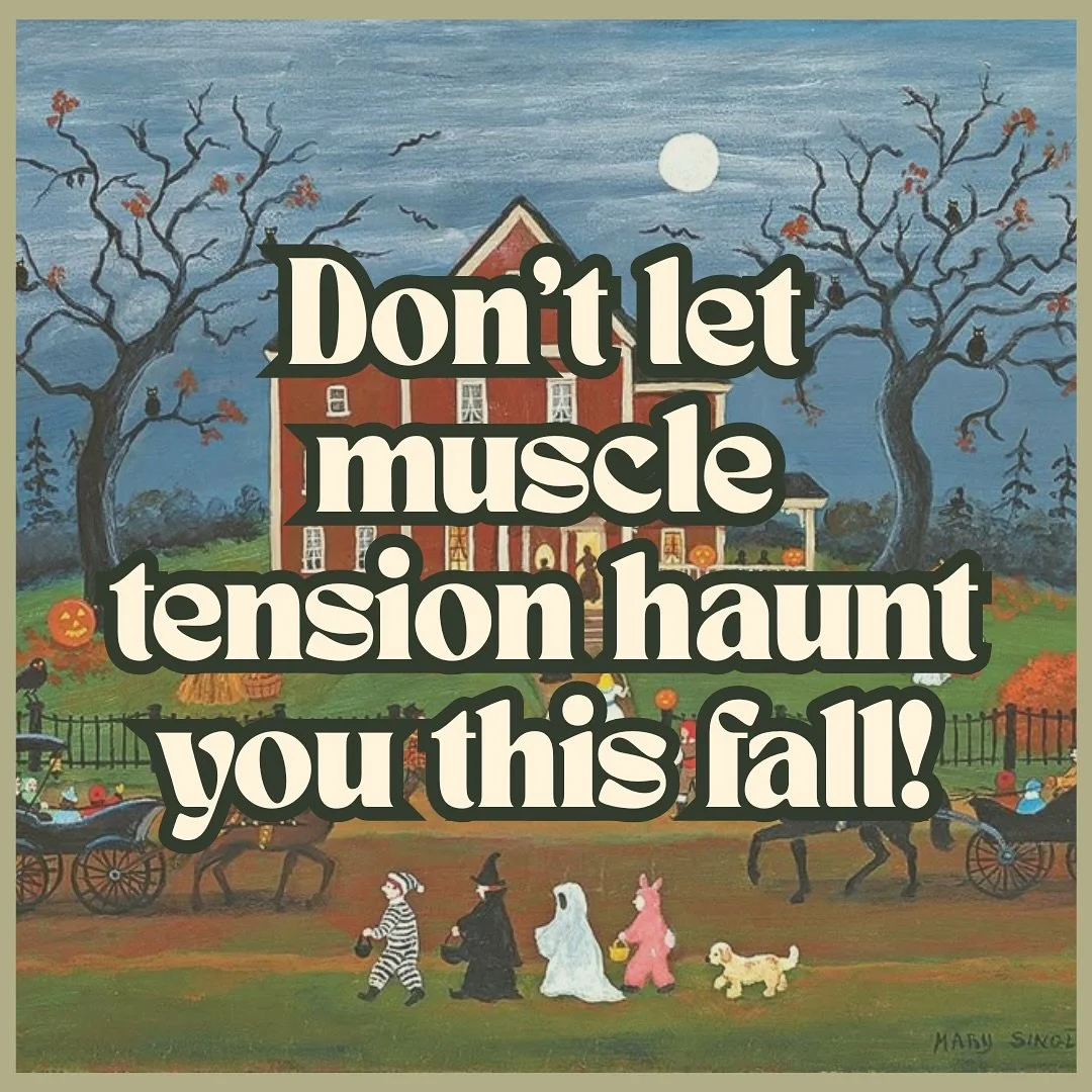 October Updates! 🎃
🍎 Don&rsquo;t let tight muscles ruin your Halloween! I am available for bodywork sessions at my private practice studio in Pennsport and I have now moved from Hand and Stone to Nirvana Med Spa in Northern Liberties ~ I&rsquo;m so