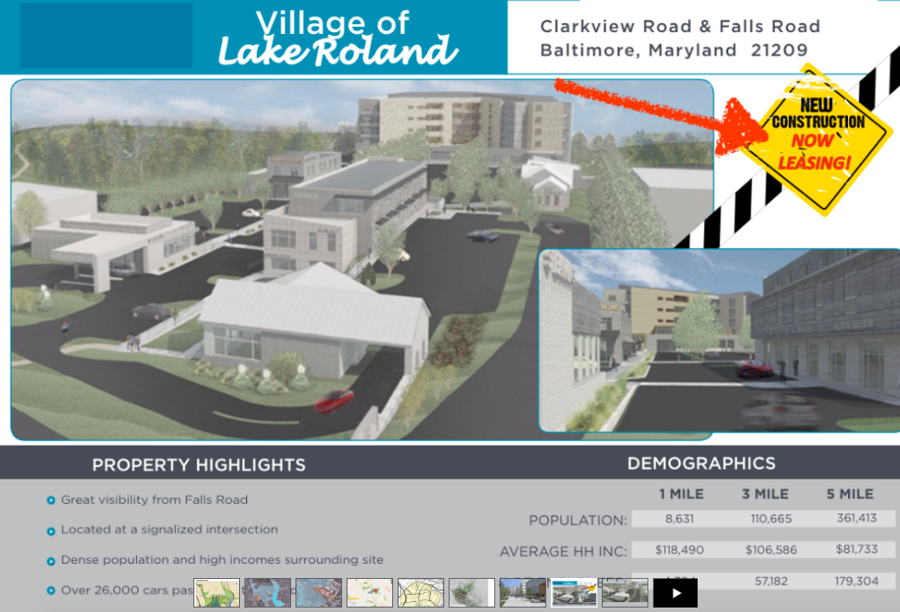 Brochure mockup of Village of Lake Roland