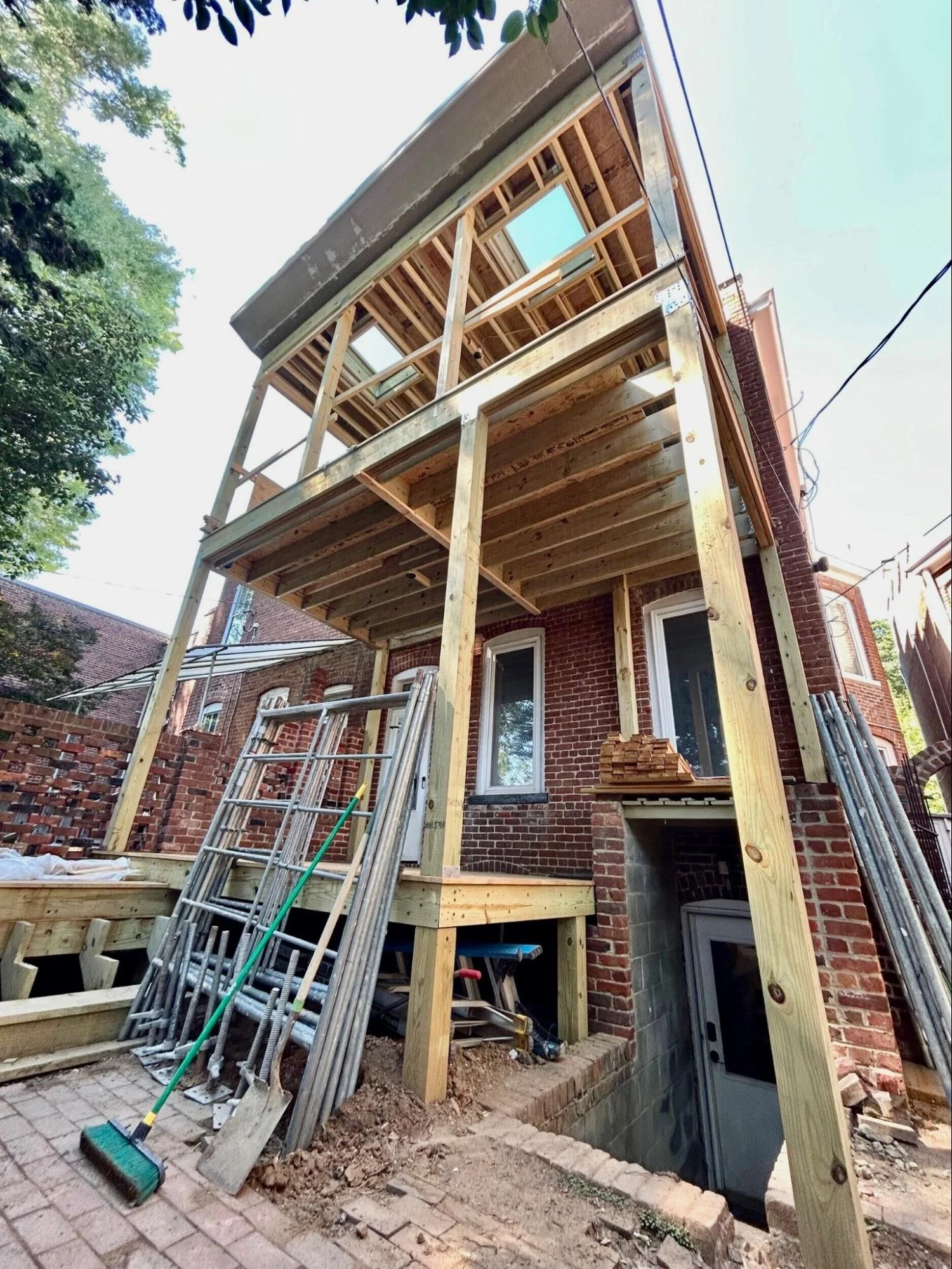 Historic Fan Rowhouse Gets Double Decker Porch Upgrade