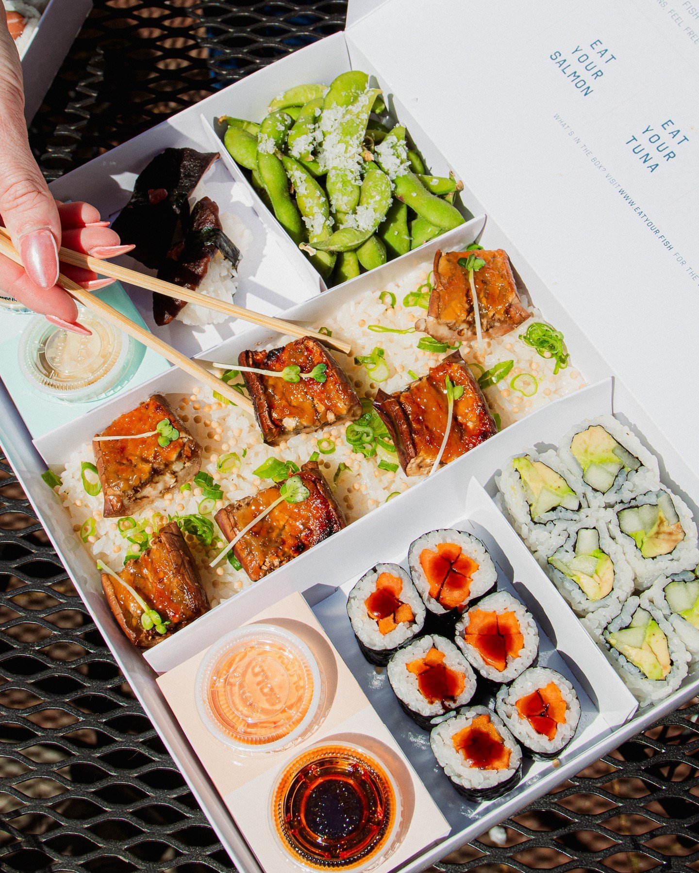 No fish? No problem. Veggie box coming in hot 🥒🥢⁠
⁠
#DKSushi #SchulsonCollective #phillysushi #sushidelivery #sushilover #sushibox #sushi