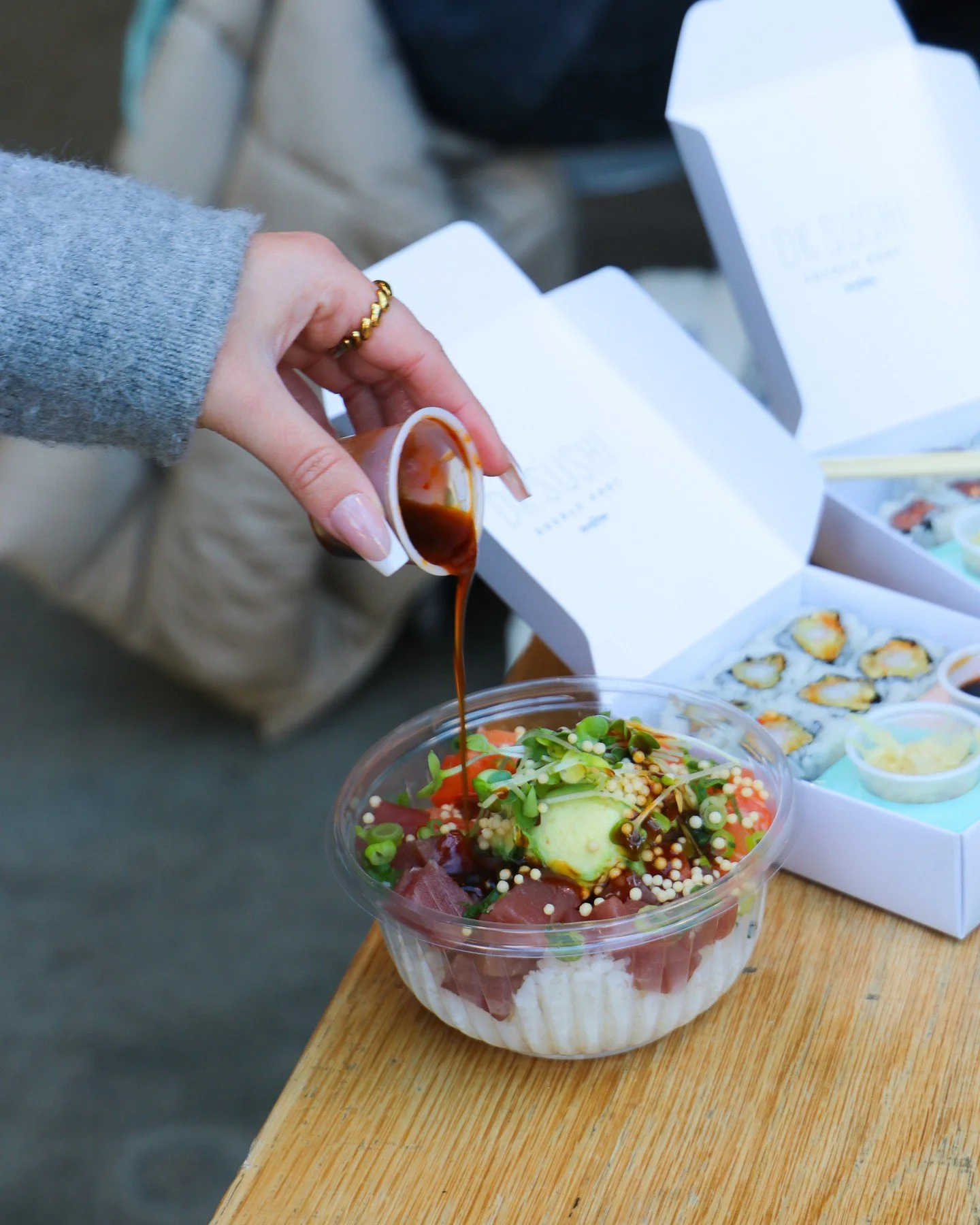 Your favorite bowl is calling 📞 and it’s got extra sauce today. Stop by and save your day at DK Sushi ✨