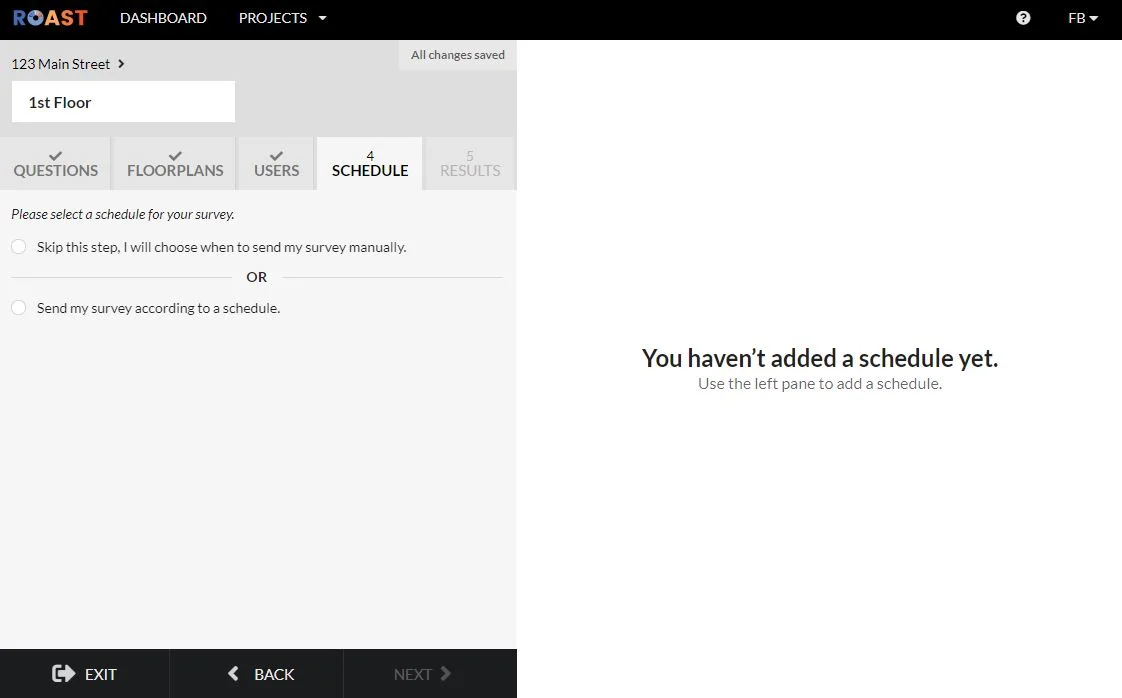 Create Survey Schedule Empty.JPG