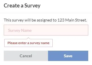 Create Survey Modal Error.JPG