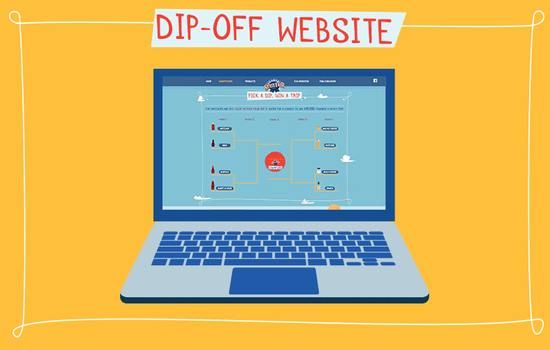  State Fair wanted to do a campaign during  March Madness  so we did just that by creating  The Dip-Off.  A bracket where we take everyones favorite dip and have consumers vote the champion.  SPOILER ALERT: Ketchup Wins 