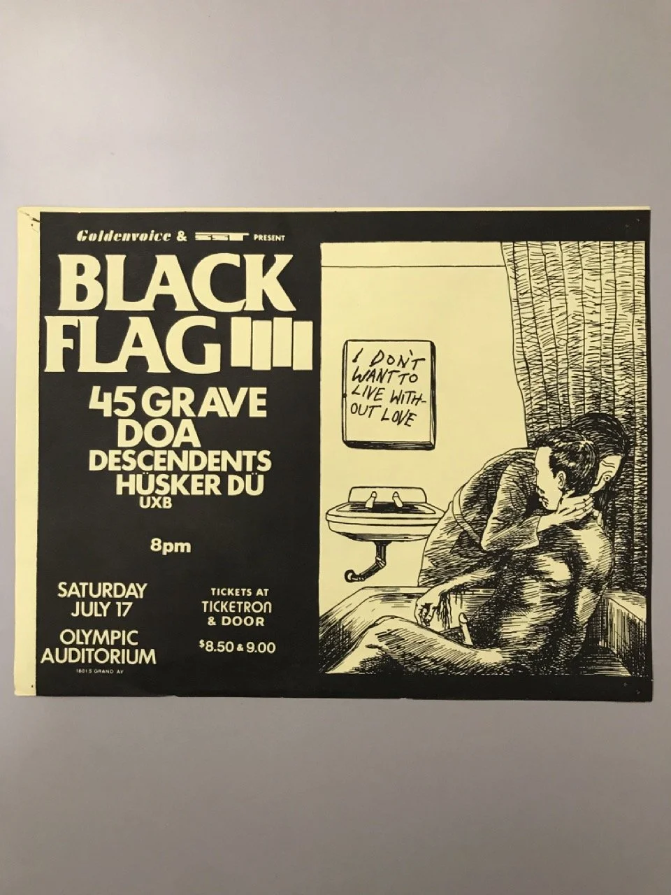Raymond Pettibon - Black Flag at Olympic Auditorium 1983